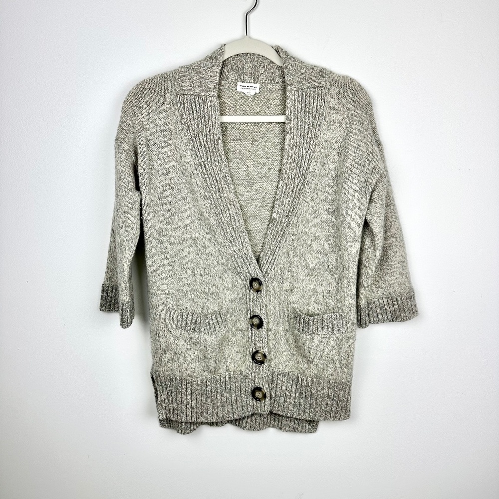 Club Monaco 100% Italian Cashmere Donegal Chunky Knit Thick Cardigan XS